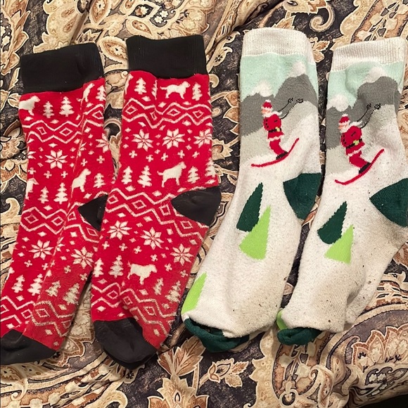 Other - Festive Holiday Socks Set - Red and white, donating soon